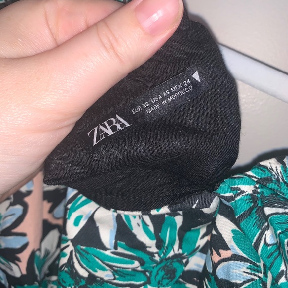 Zara Women Floral Printed Poplin Dress - Picture 13 of 13